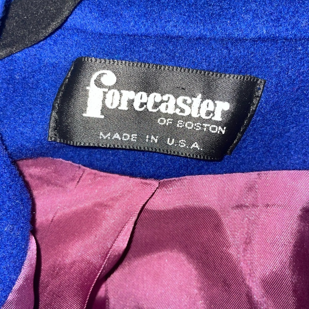 Forecaster of Boston Vintage 100% Women's Double-Breasted Coat in Royal Blue - Picture 3 of 6